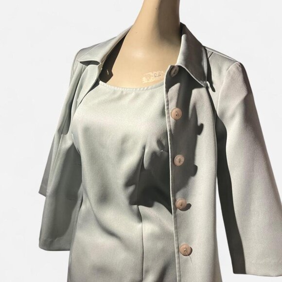 American Vintage Mint Green Mini Dress & Matching Jacket Set – Size 7/8 - Picture 8 of 8
